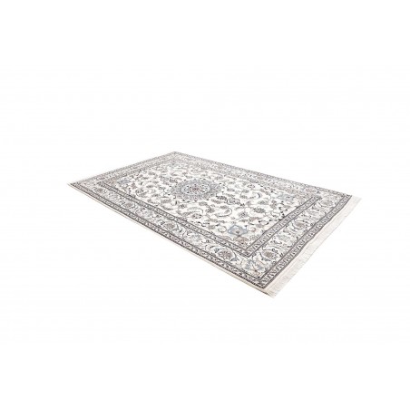 Tappeto Nain Kashmar Persia bianco grigio 187x291