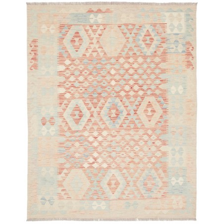 Tappeto Kilim Afghanistan bianco rosso 148x192