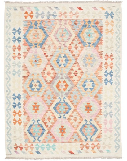 Tappeto Kilim Afghanistan bianco 154x200