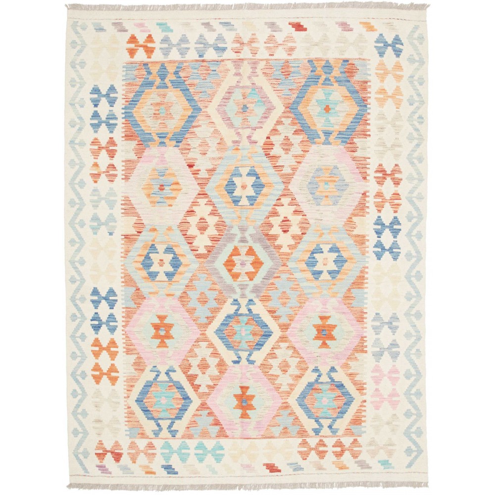 Tappeto Kilim Afghanistan bianco 154x200