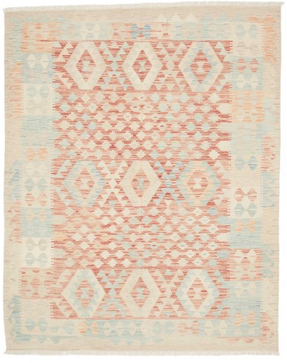 Tappeto Kilim Afghanistan bianco marrone 154x192