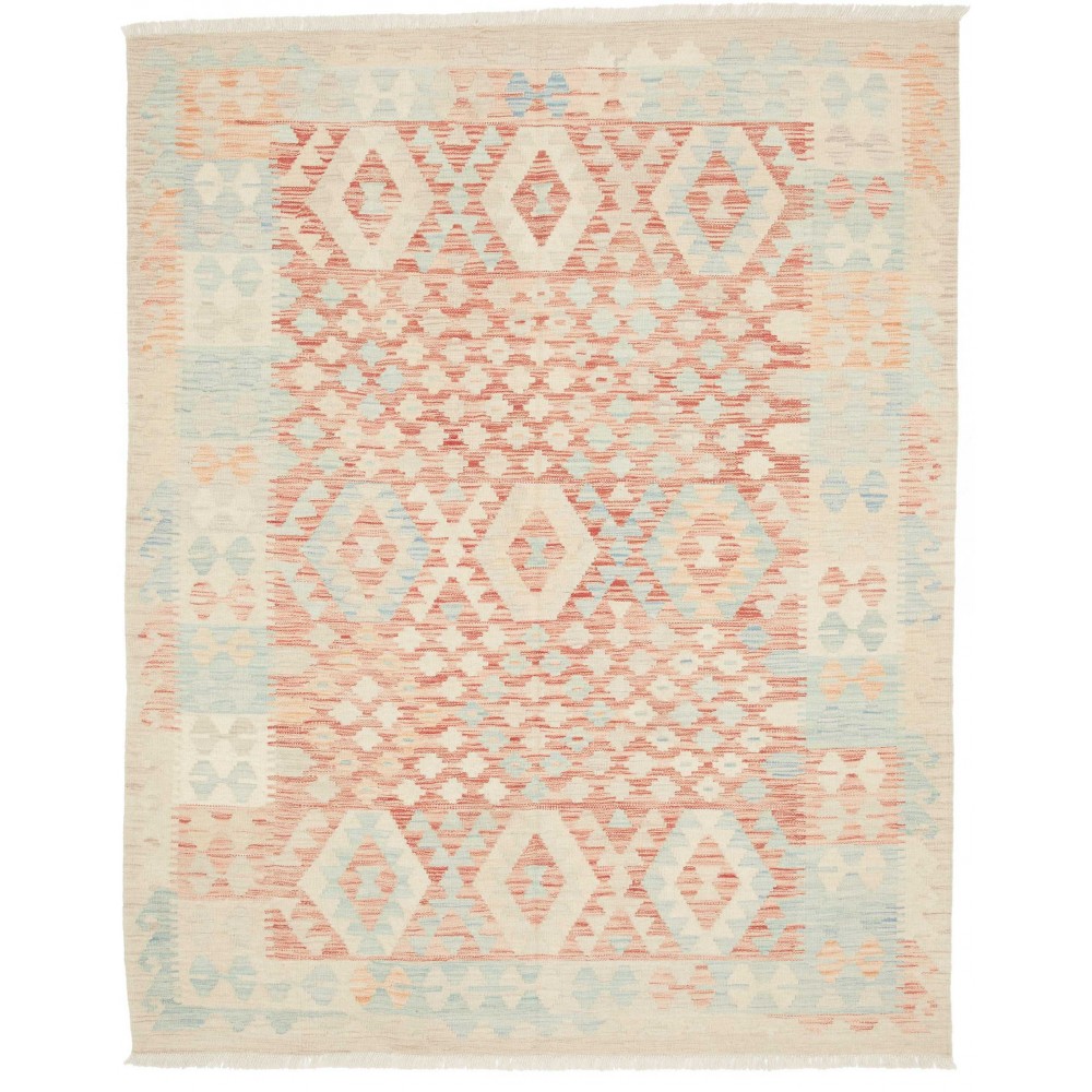 Tappeto Kilim Afghanistan bianco marrone 154x192