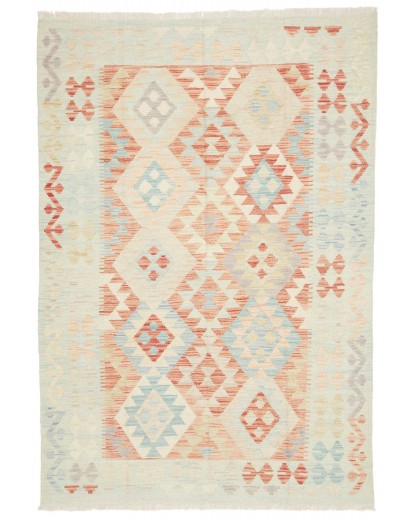 Tappeto Kilim Afghanistan bianco 124x181