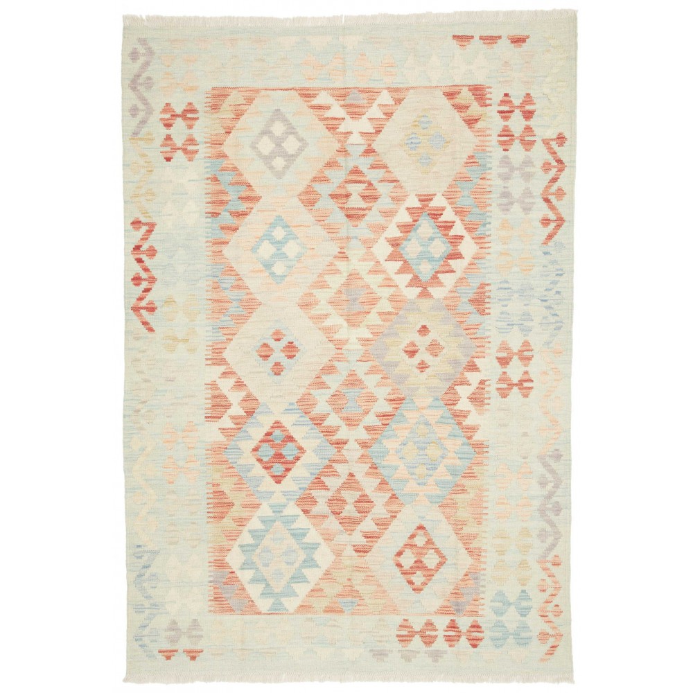 Tappeto Kilim Afghanistan bianco 124x181