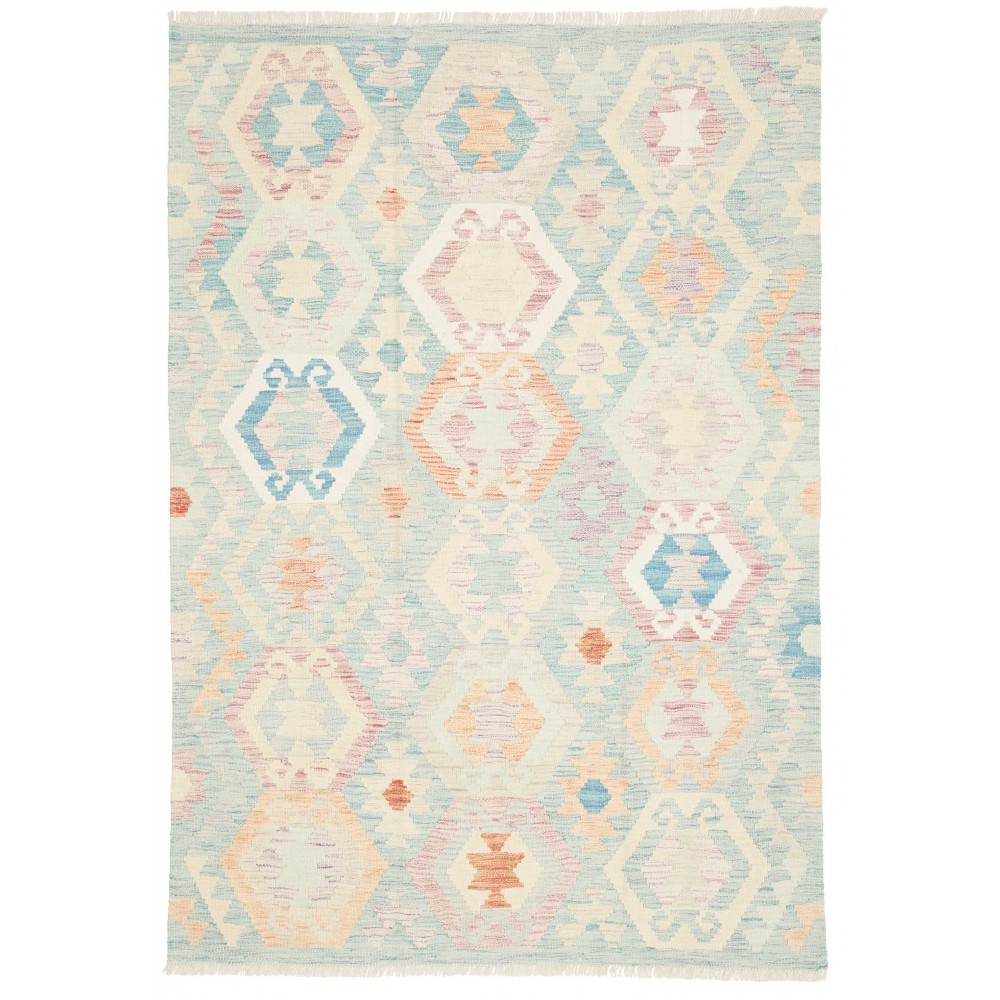 Tappeto Kilim Afghanistan bianco 124x177