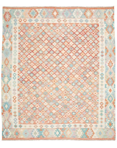 Tappeto Kilim Afghanistan bianco arancione 250x296