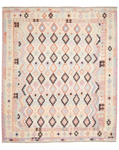 Tappeto Kilim Afghanistan bianco verde 256x295