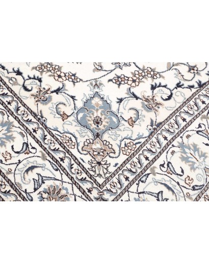 Tappeto Nain Kashmar Persia bianco grigio 187x291