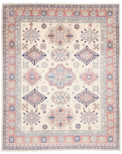 Tappeto Kazak Afghanistan bianco marrone 242x299