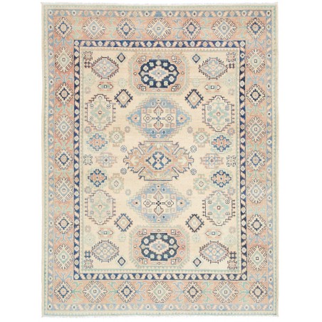 Tappeto Kazak Afghanistan beige azzurro 152x200