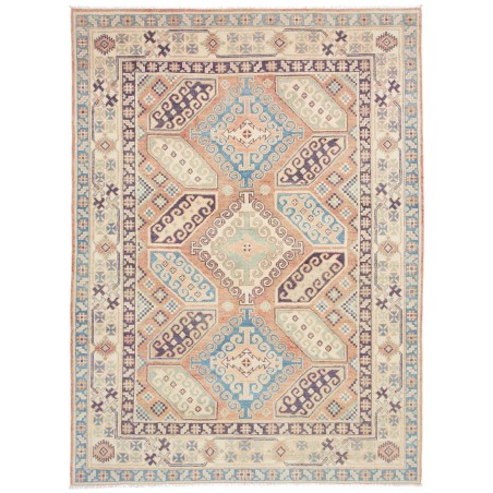 Tappeto Kazak Afghanistan beige azzurro 153x210