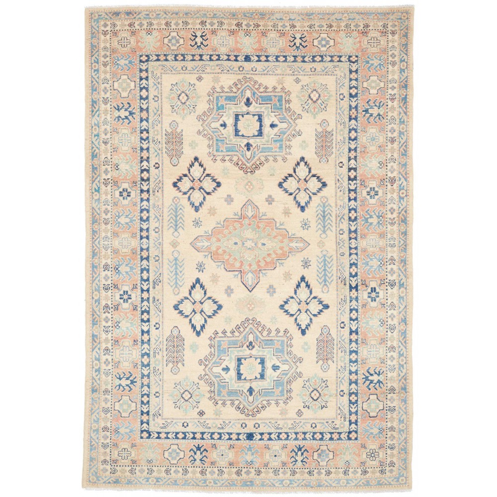 Tappeto Kazak Afghanistan bianco giallo 169x255