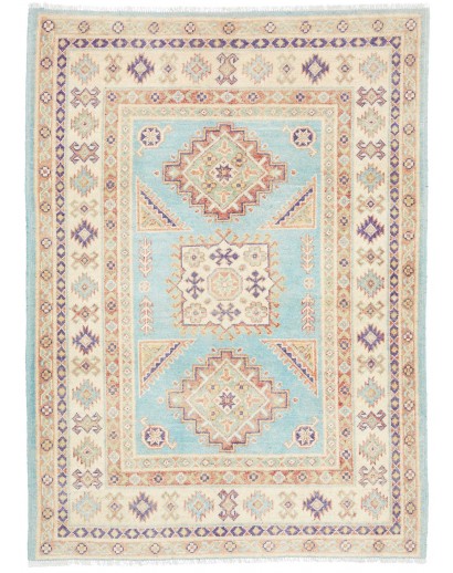 Tappeto Kazak Afghanistan bianco marrone 103x143