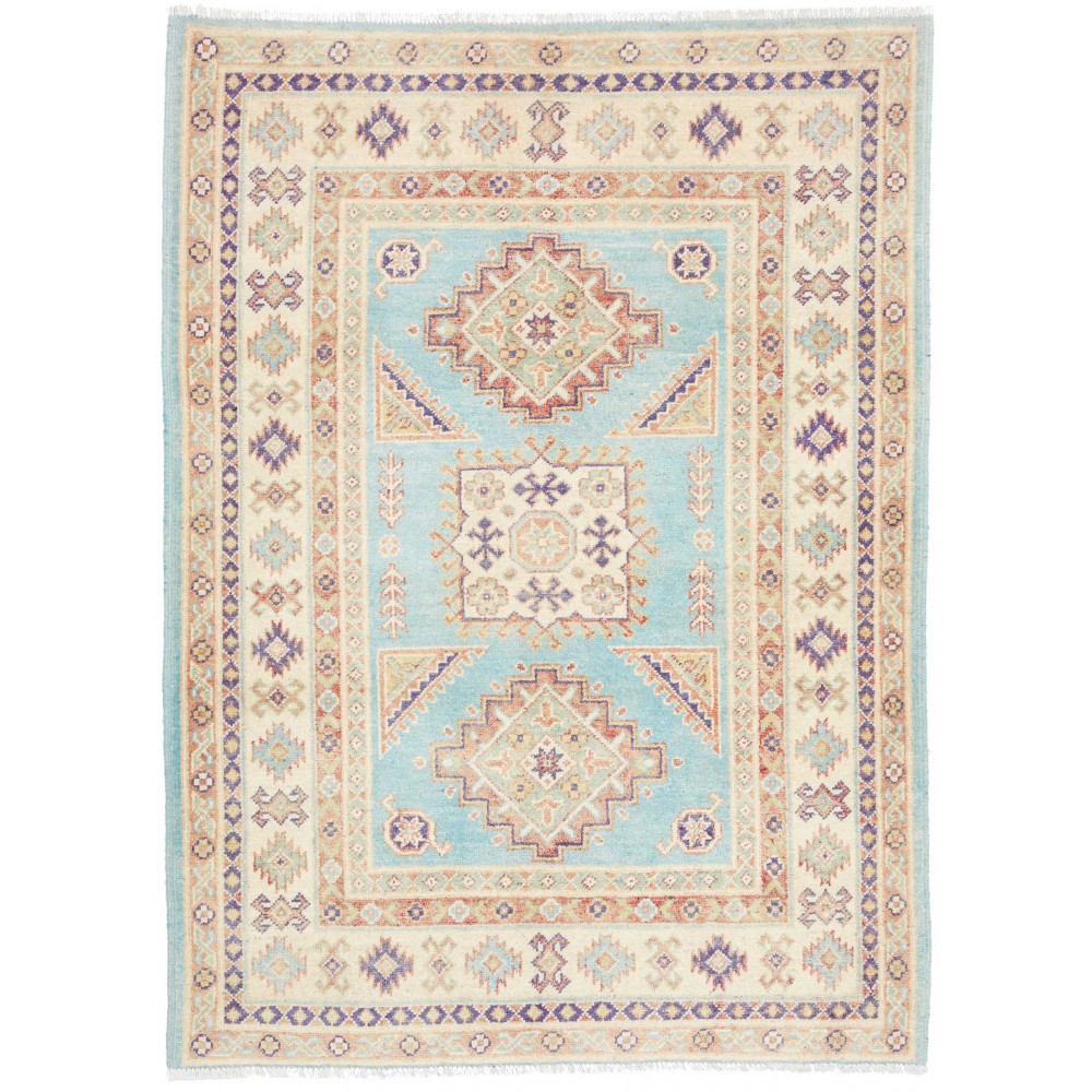 Tappeto Kazak Afghanistan bianco marrone 103x143