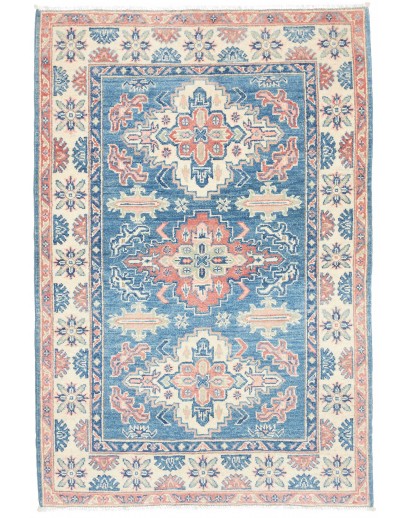 Tappeto Kazak Afghanistan bianco grigio 101x152