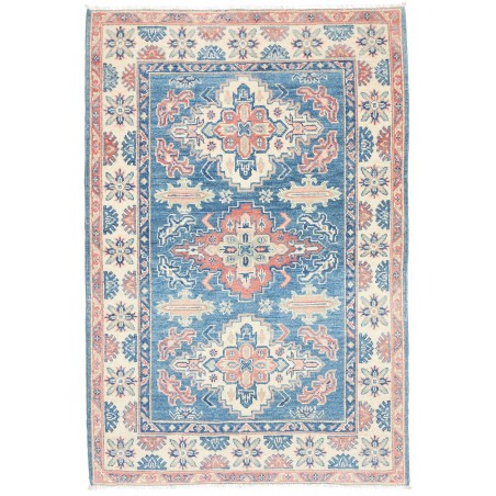 Tappeto Kazak Afghanistan bianco grigio 101x152