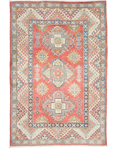 Tappeto Kazak Afghanistan marrone giallo 100x149