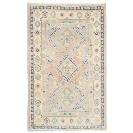 Tappeto Kazak Afghanistan bianco azzurro 98x161