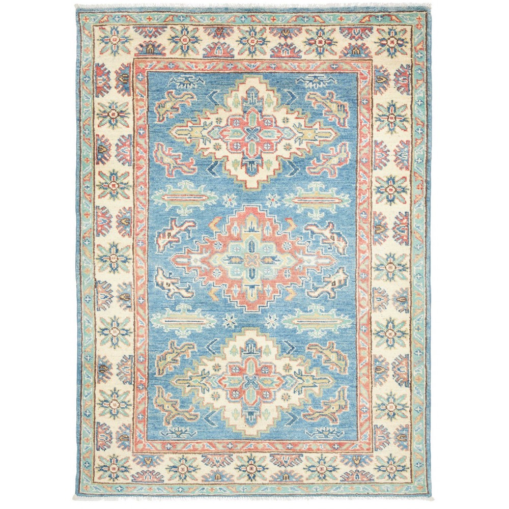Tappeto Kazak Afghanistan beige grigio 102x142