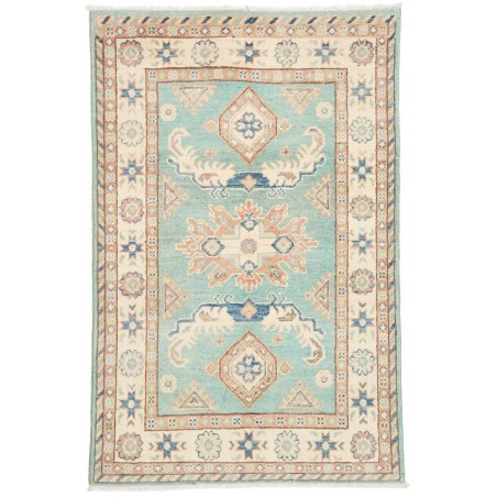 Tappeto Kazak Afghanistan beige azzurro 82x126
