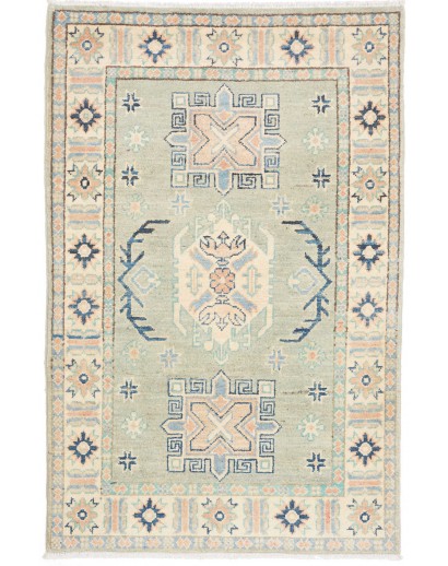 Tappeto Kazak Afghanistan bianco 81x125