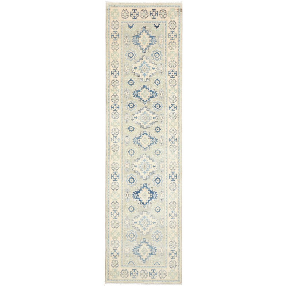 Tappeto Kazak Afghanistan bianco 78x291