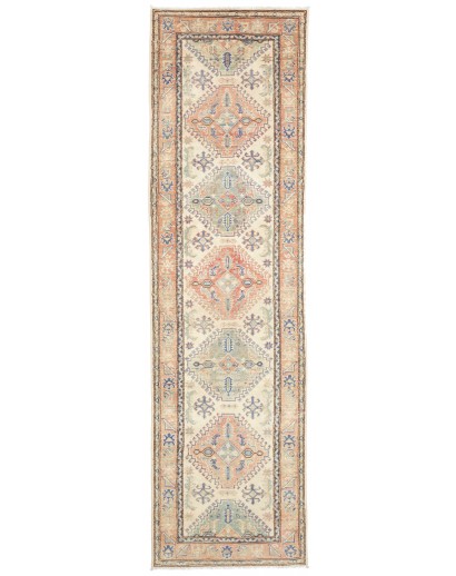 Tappeto Kazak Afghanistan beige giallo 82x296
