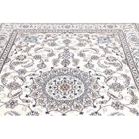 Tappeto Nain Kashmar Persia bianco grigio 187x291