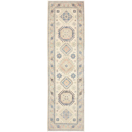 Tappeto Kazak Afghanistan bianco giallo 82x296