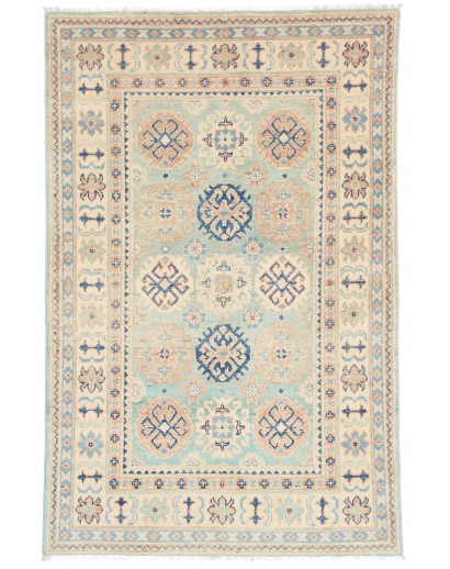 Tappeto Kazak Afghanistan beige azzurro 100x151