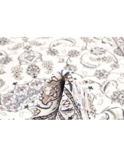 Tappeto Nain Kashmar Persia bianco grigio 187x291