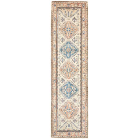 Tappeto Kazak Afghanistan beige grigio 77x292