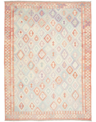 Tappeto Kilim Afghanistan bianco marrone 255x345