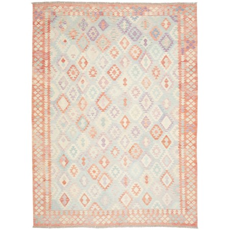 Tappeto Kilim Afghanistan bianco marrone 255x345