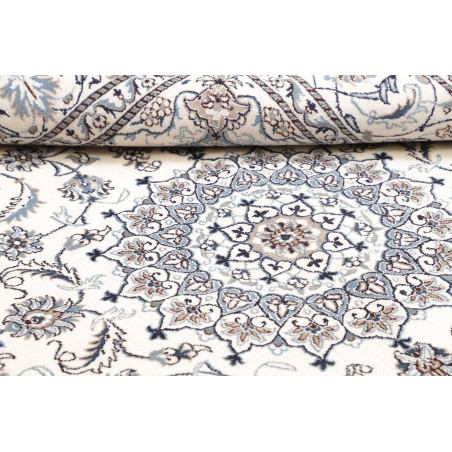 Tappeto Nain Kashmar Persia bianco grigio 187x291