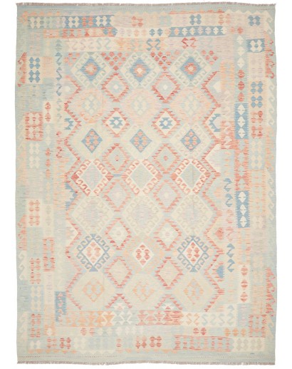 Tappeto Kilim Afghanistan bianco 250x343