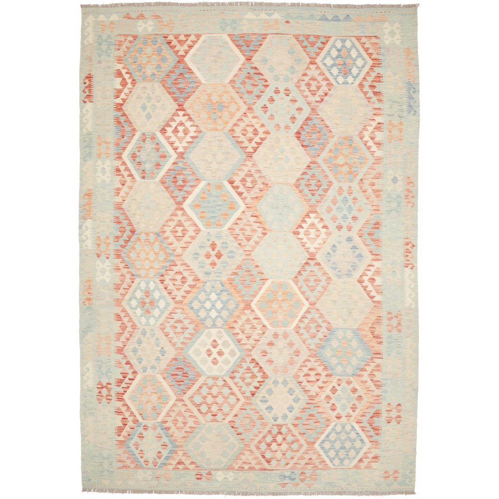 Tappeto Kilim Afghanistan bianco 240x348