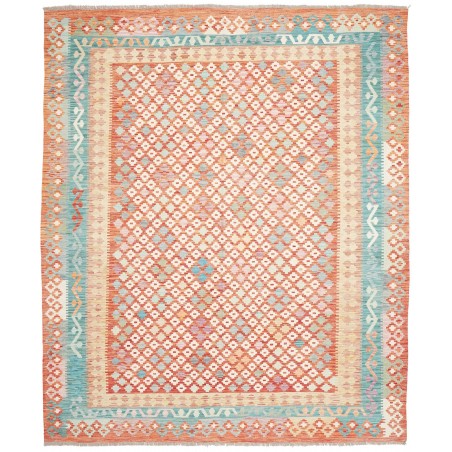 Tappeto Kilim Afghanistan bianco giallo 252x301
