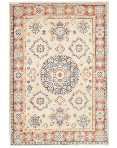 Tappeto Kazak Afghanistan bianco verde 168x244