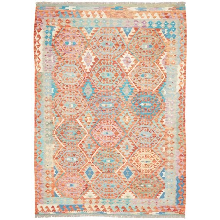 Tappeto Kilim Afghanistan marrone rosso 178x246