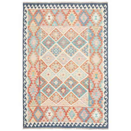 Tappeto Kilim Afghanistan bianco grigio 163x237