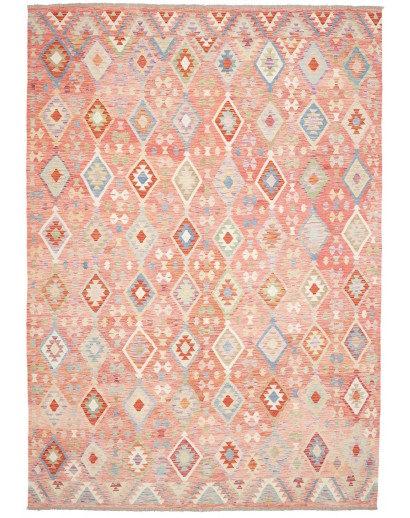 Tappeto Kilim Afghanistan rosso marrone 255x361