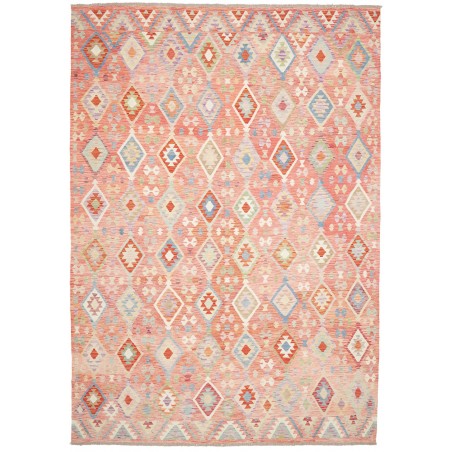 Tappeto Kilim Afghanistan rosso marrone 255x361