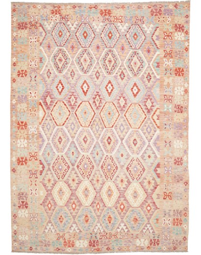 Tappeto Kilim Afghanistan giallo marrone 253x352