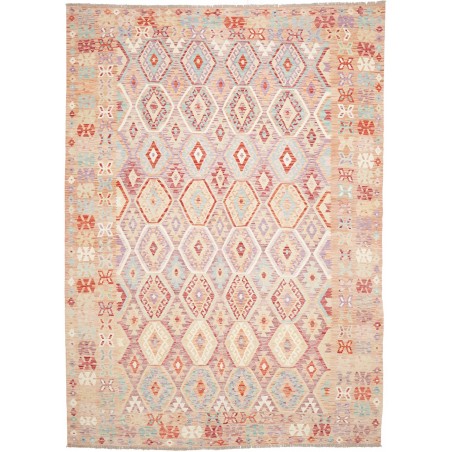 Tappeto Kilim Afghanistan giallo marrone 253x352