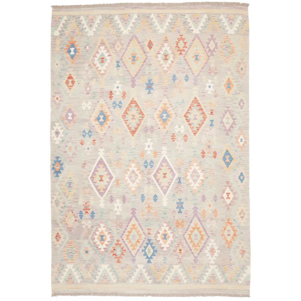 Tappeto Kilim Afghanistan bianco 203x294