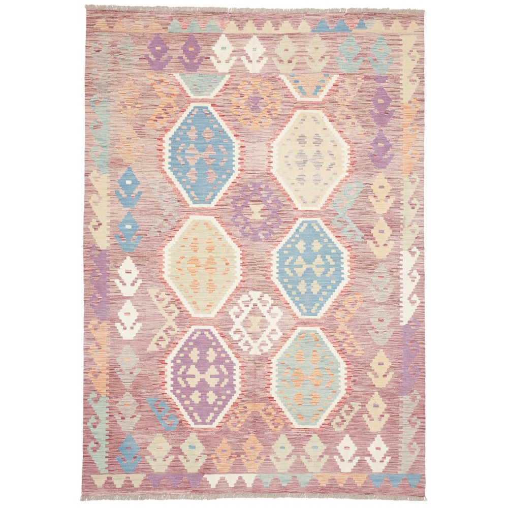 Tappeto Kilim Afghanistan beige giallo 172x248