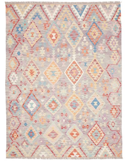 Tappeto Kilim Afghanistan bianco beige 173x240