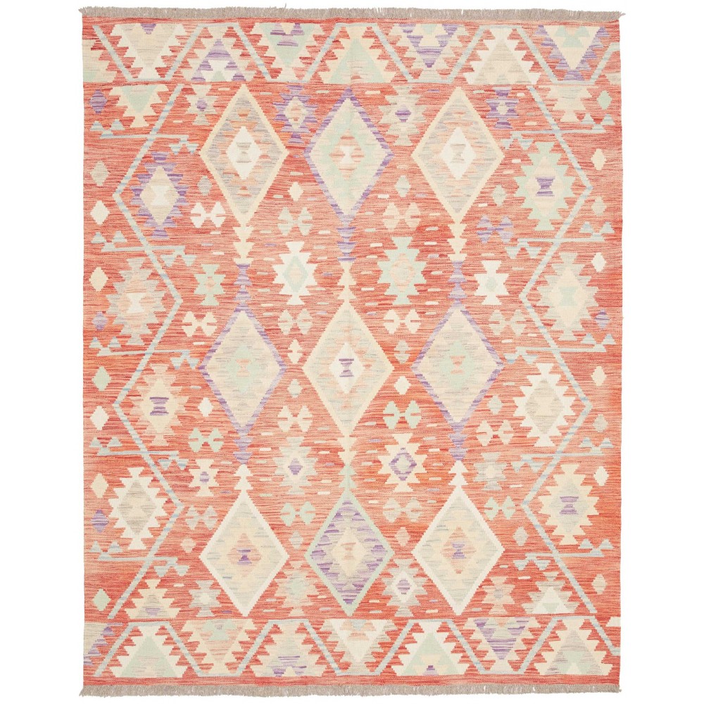 Tappeto Kilim Afghanistan giallo rosso 158x198