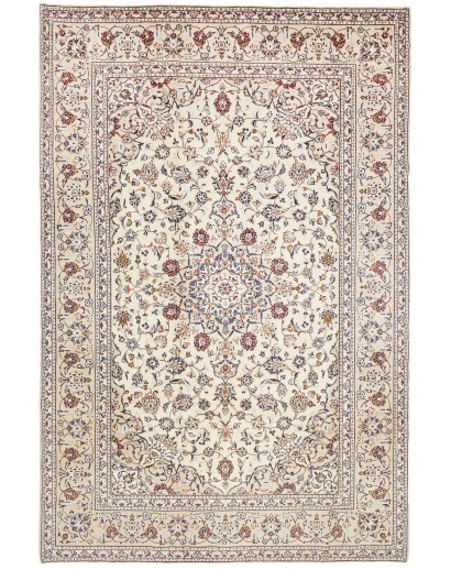 Tappeto Kashan Persia bianco grigio 200x300